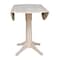 International Concepts Round 42 in Rd Dual Drop Leaf Pedestal Table, 36.3 inH, Unfinished, Ready to Finish, 42 in W, 42 in L K-42DPT-27B-6B - alternate 3